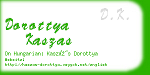 dorottya kaszas business card